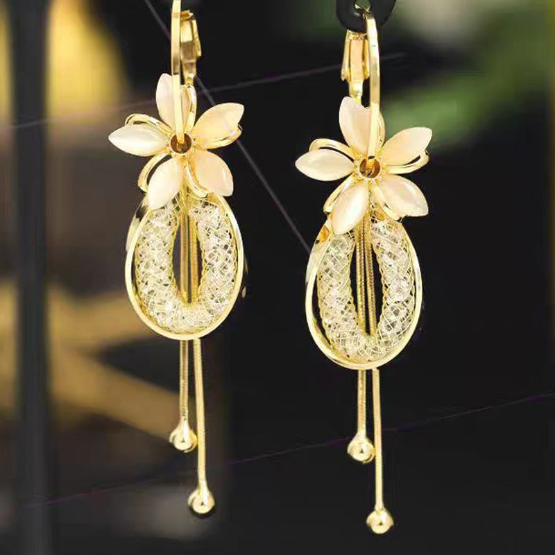 🌸PROMO LIMITÉE 50% DE RÉDUCTION✨Boucles d'Oreilles Fleurs & Pompons – Iridescentes, Scintillantes, Dynamiques✨
