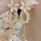 🌸PROMO LIMITÉE 50% DE RÉDUCTION✨Boucles d'Oreilles Fleurs & Pompons – Iridescentes, Scintillantes, Dynamiques✨