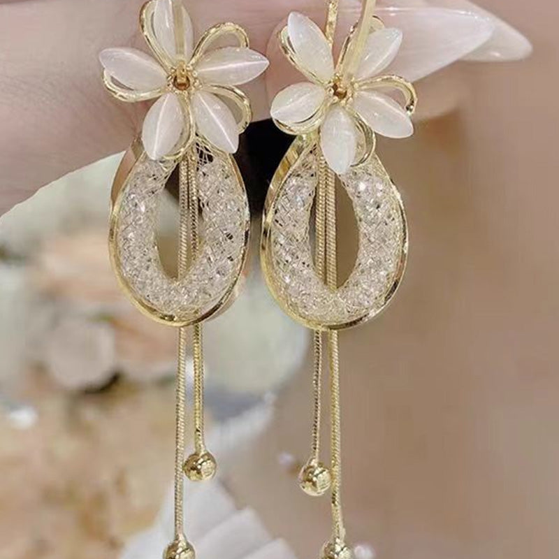 🌸PROMO LIMITÉE 50% DE RÉDUCTION✨Boucles d'Oreilles Fleurs & Pompons – Iridescentes, Scintillantes, Dynamiques✨