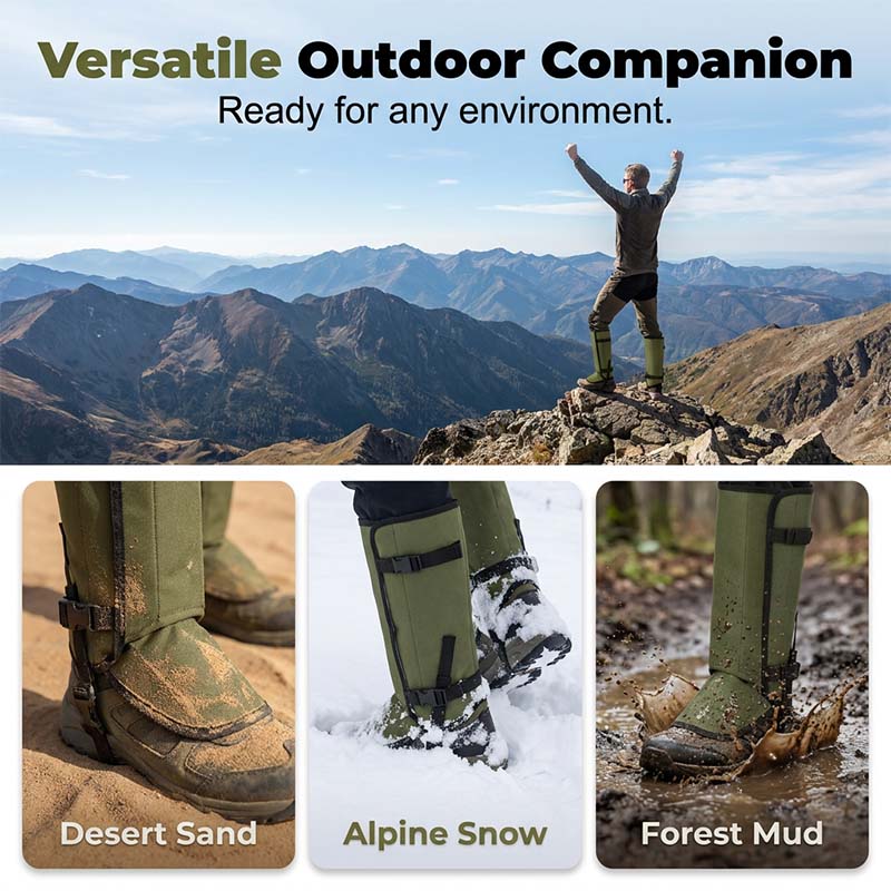 🥾🏕️ -50% | Guêtres Imperméables Outdoor – Protection pour Randonnée, Trekking, Jardinage, Travaux Extérieurs & Camping