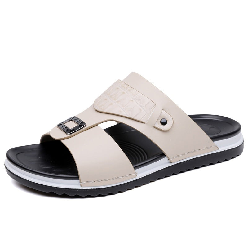 👞PROMO FLASH 50%🏖️Sandales Slip-On Homme Simili Cuir – 2 Textures, Semelle Anti-Dérapante, 3 Couleurs, Pointures 39-48, Respirantes, Rembourrées✨