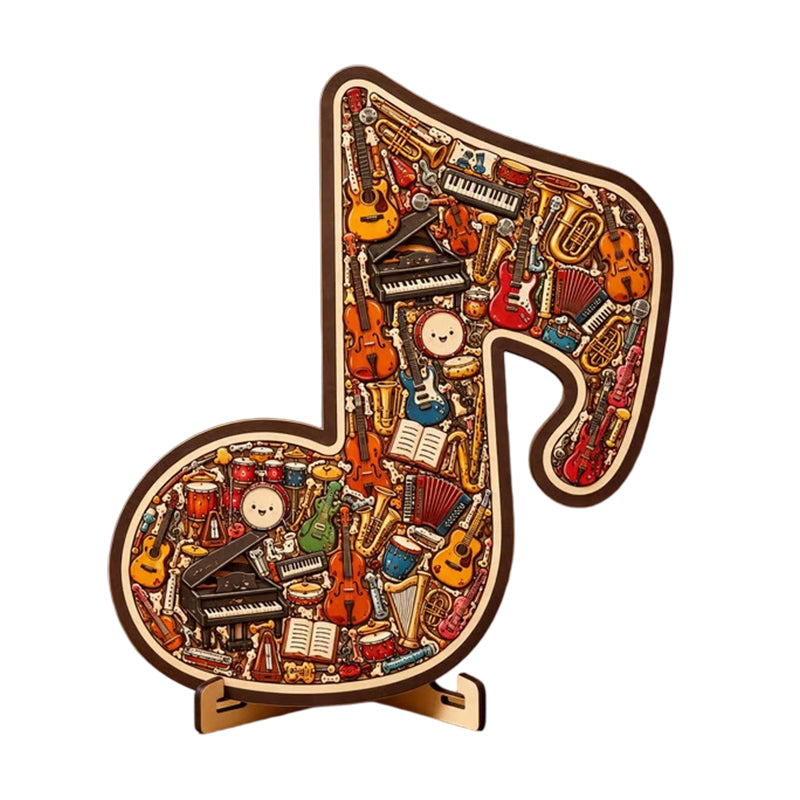📢📢50% DE RÉDUCTION !! ⏰Puzzle en Bois en Forme de Note de Musique🎶🧩