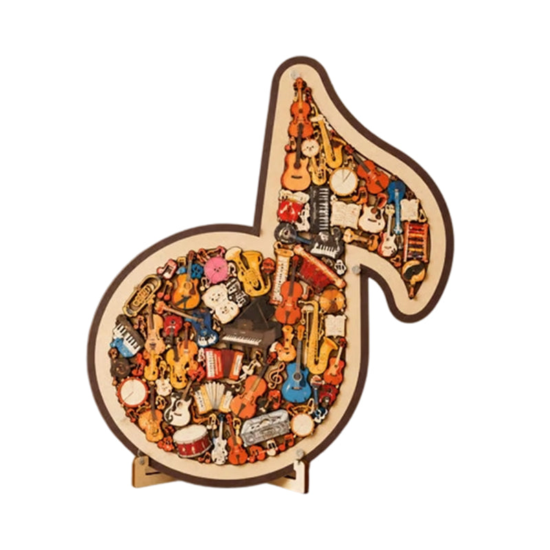 📢📢50% DE RÉDUCTION !! ⏰Puzzle en Bois en Forme de Note de Musique🎶🧩
