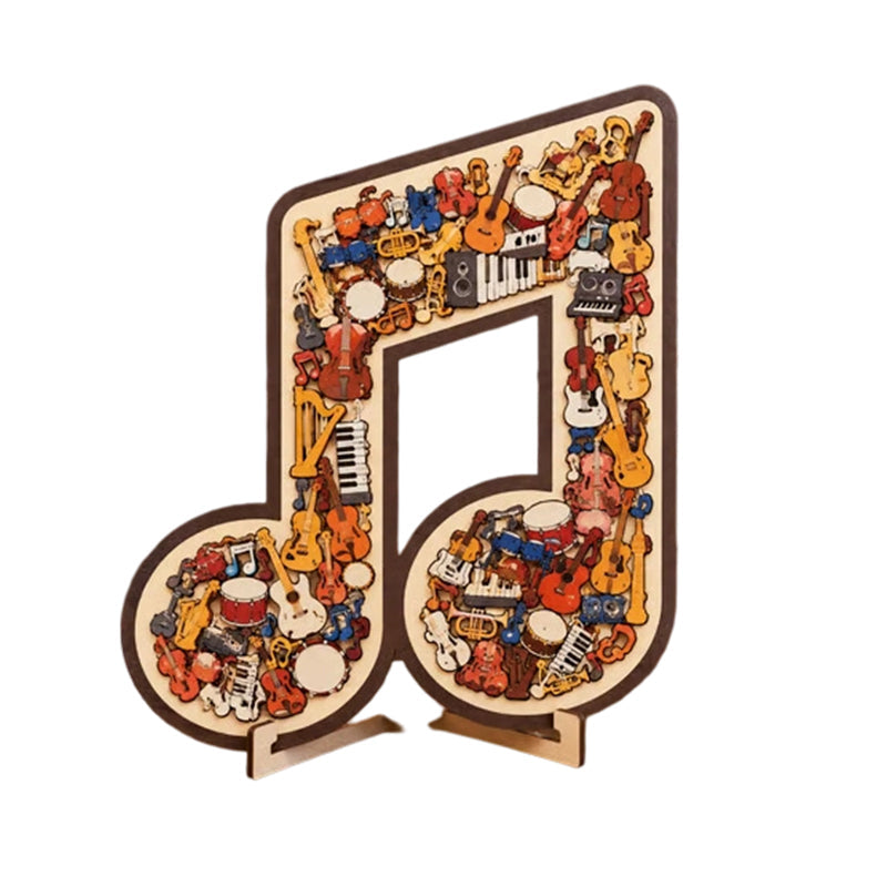 📢📢50% DE RÉDUCTION !! ⏰Puzzle en Bois en Forme de Note de Musique🎶🧩