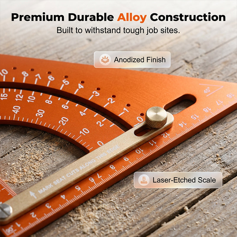 📐PROMO FLASH 50%🔧Équerre de Menuiserie de Précision – Alliage Aluminium, Réglable, Anti-Rouille, 2 Tailles, Parfait Bricolage & Pro✨