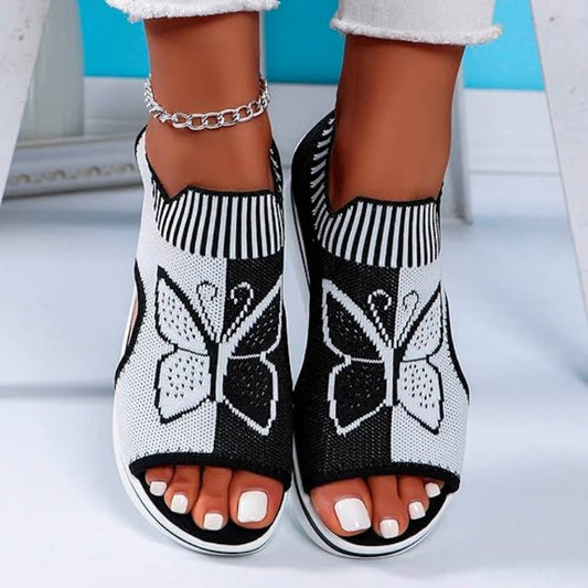 🌿OFFRE LIMITÉE 50% DE RÉDUCTION✨Sandales à Bout Ouvert à Talon Compensé Respirantes – Semelle Intérieure Rembourrée, Semelle Anti-Dérapante, Rehaussement Caché de 5 cm – Marchez des Heures sur le Sable ou le Bitume🚶‍♀️🌴