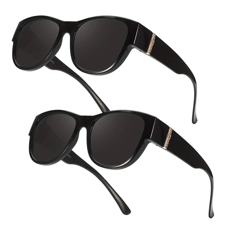 🏖️PROMO -50%🔥Lunettes Soleil Polarisées Sur-Lunettes Femme – 9 Couches Anti-Reflets Eau Route Neige UV400, Grande Monture Glamour Hollywood, Matériaux Haute Qualité Charnières Renforcées · 4 Styles✨