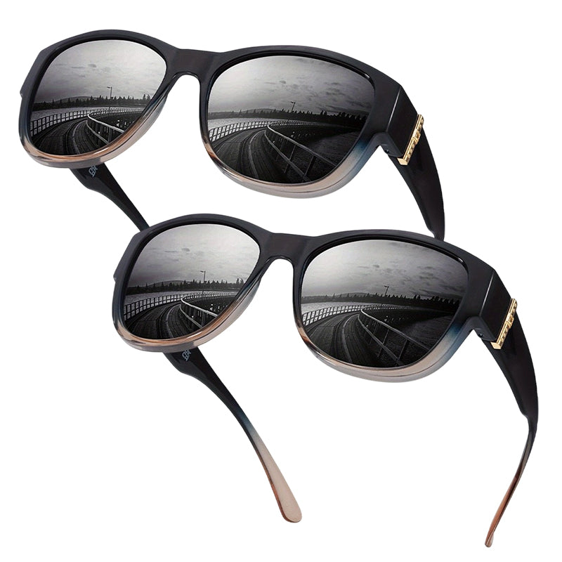 🏖️PROMO -50%🔥Lunettes Soleil Polarisées Sur-Lunettes Femme – 9 Couches Anti-Reflets Eau Route Neige UV400, Grande Monture Glamour Hollywood, Matériaux Haute Qualité Charnières Renforcées · 4 Styles✨