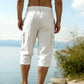 👖Pantalon capri cargo en lin mélangé pour homme🌬️Léger, respirant et conçu pour le confort