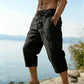 👖Pantalon capri cargo en lin mélangé pour homme🌬️Léger, respirant et conçu pour le confort