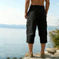 👖Pantalon capri cargo en lin mélangé pour homme🌬️Léger, respirant et conçu pour le confort