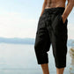 👖Pantalon capri cargo en lin mélangé pour homme🌬️Léger, respirant et conçu pour le confort