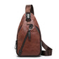 🪶PROMO FLASH 50%💼Sac Poitrine Homme Cuir PU – Léger, Bandoulière Réglable, 3 Compartiments, 3 Couleurs, Idéal Trajets & Voyages 📱
