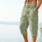 👖Pantalon capri cargo en lin mélangé pour homme🌬️Léger, respirant et conçu pour le confort