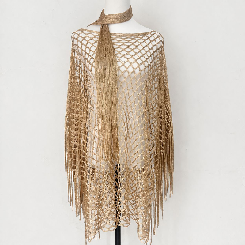 🏆 Paréo d'été en crochet métallique – Léger, aéré et naturellement élégant pour l'été.💐