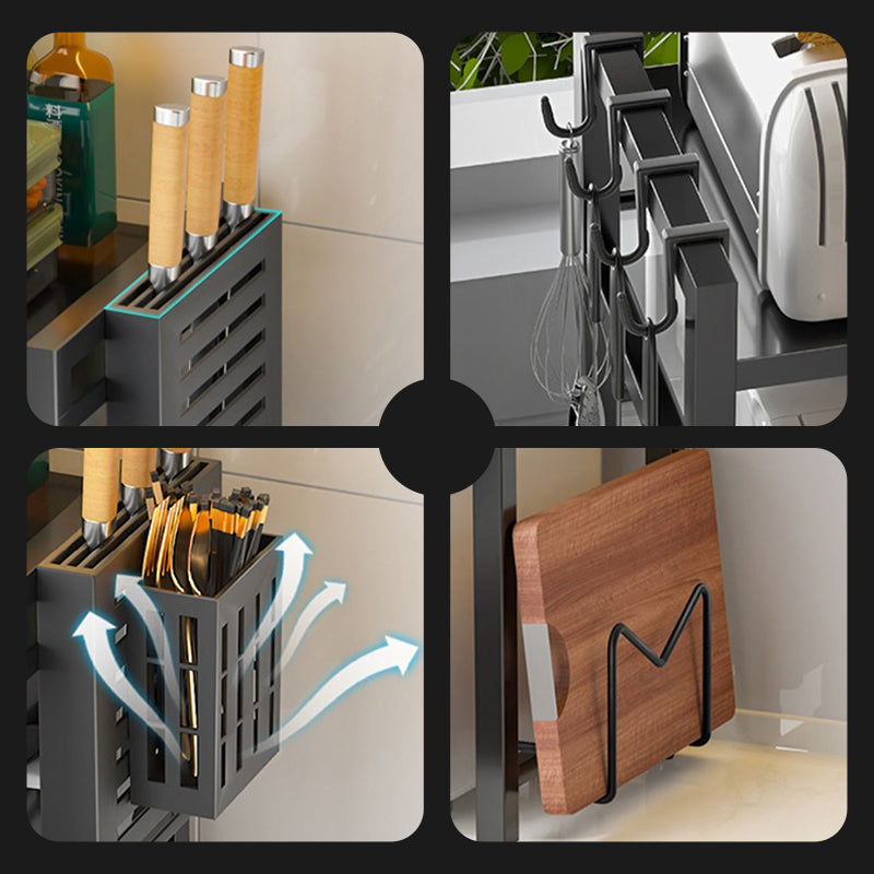 📦50% DE RÉDUCTION💥Étagère extensible pour micro-ondes – Réglable, crochets & charge 75kg – Gain de place, sans perçage – idéale pour petits espaces ou cuisine 🍽️✨