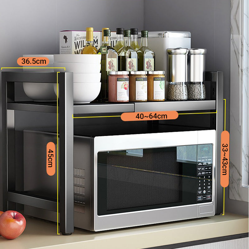 📦50% DE RÉDUCTION💥Étagère extensible pour micro-ondes – Réglable, crochets & charge 75kg – Gain de place, sans perçage – idéale pour petits espaces ou cuisine 🍽️✨