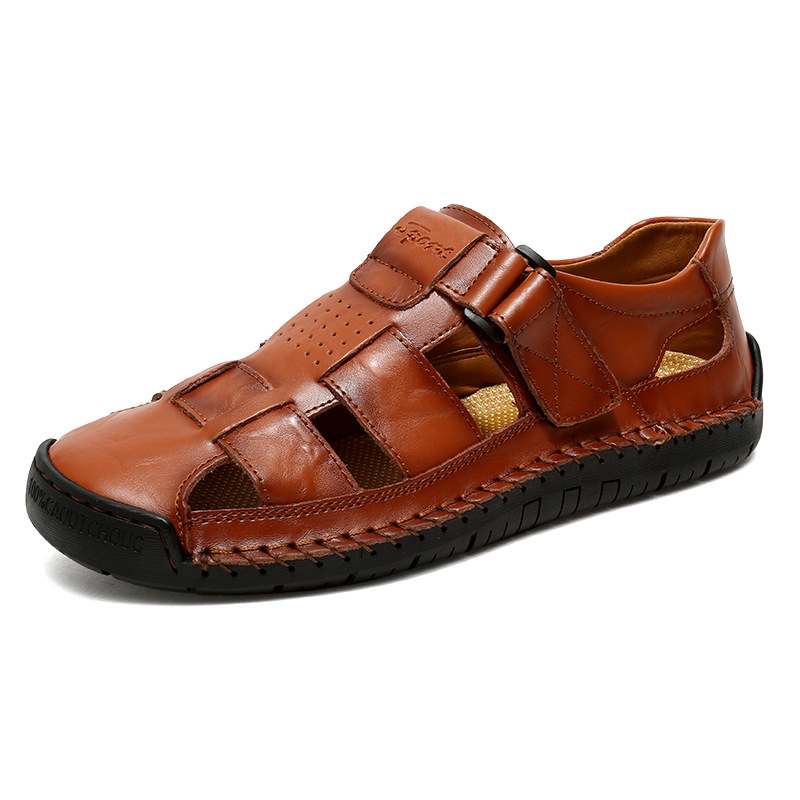👞PROMO FLASH 50%🌊Sandales Plage Homme Bout Fermé – Respirantes, Coussinées, Velcro, 3 Couleurs, 11 Pointures, Idéales Plage & Ville 🏖️