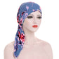Turban foulard pré-noué à fleurs pour femme