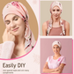 Turban foulard pré-noué à fleurs pour femme