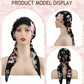 Turban foulard pré-noué à fleurs pour femme