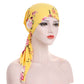 Turban foulard pré-noué à fleurs pour femme