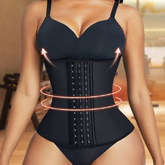 ✨PROMO FLASH 50%🖤Corset Noir Femme – Sculpte la Silhouette, Respirant, Sans Couture, 5 Tailles, Parfait sous Vêtements & pour Post-Partum🍃