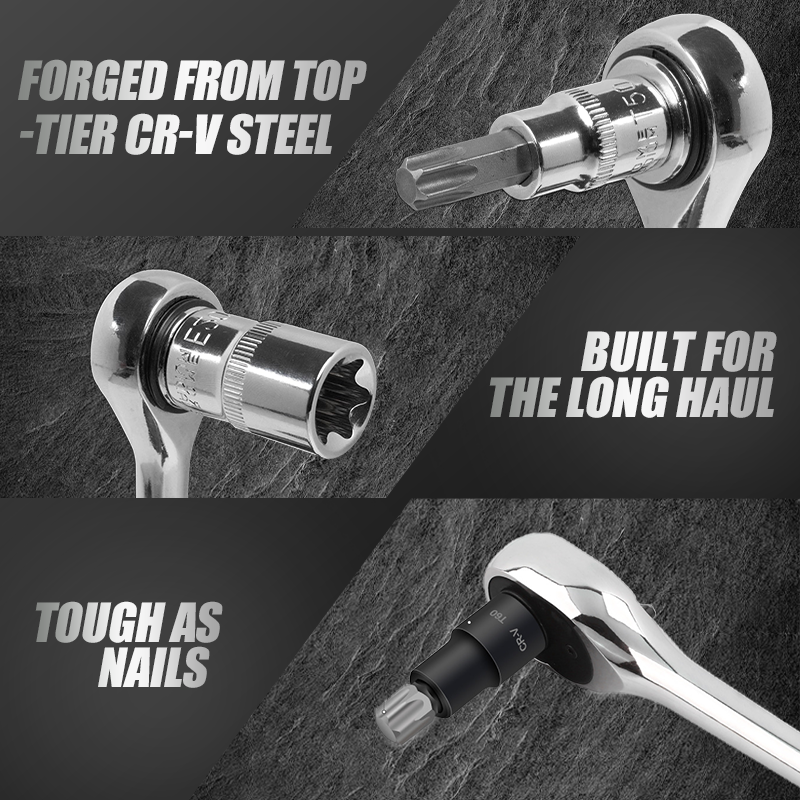 🔧 50% DE RÉDUCTION ! ⚙️ Jeu de Douilles en Acier CR-V - 32 Pièces avec Cliquet, Compatible avec la Plupart des Écrous et Boulons 🛠️📦