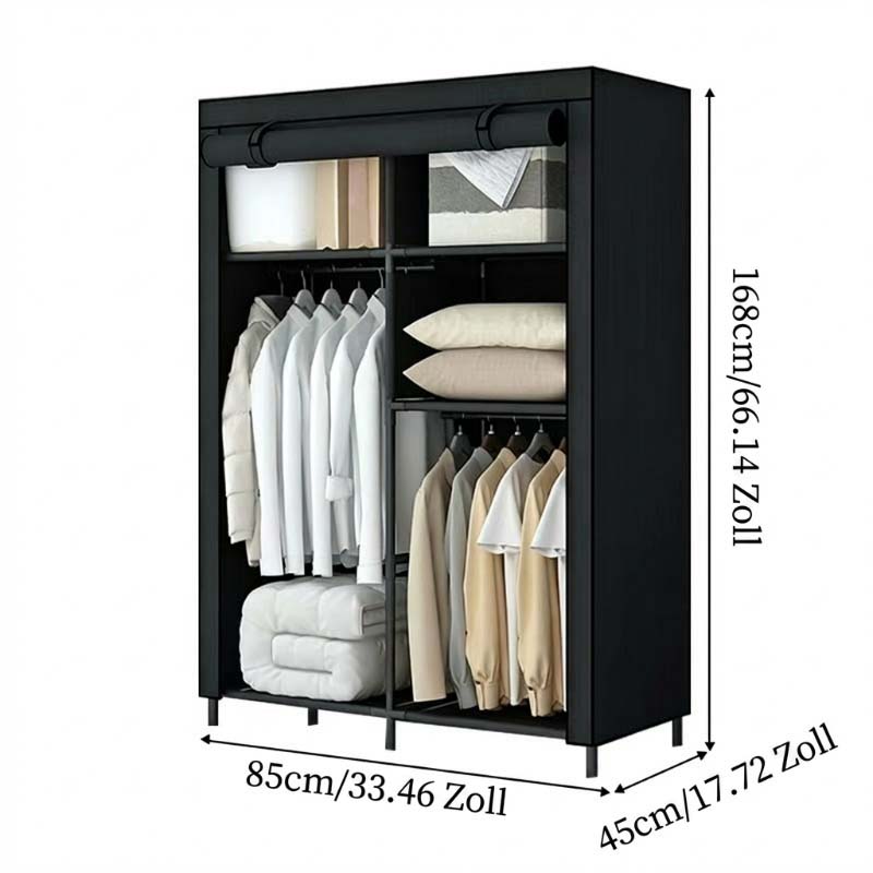 📦 50% DE RÉDUCTION! 🏠 Armoire Portable en Tissu – Acier, 3 tailles & montage facile – Idéale pour chambre & dressing ✨