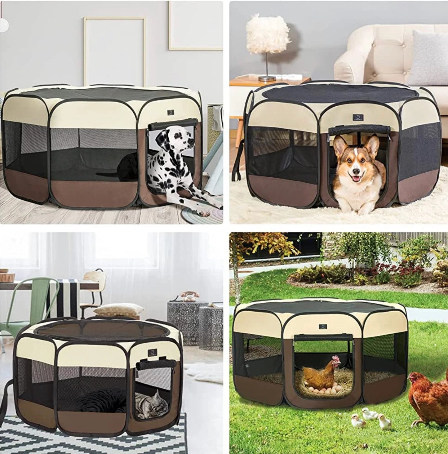 Parc portable pliable et léger pour animaux de compagnie