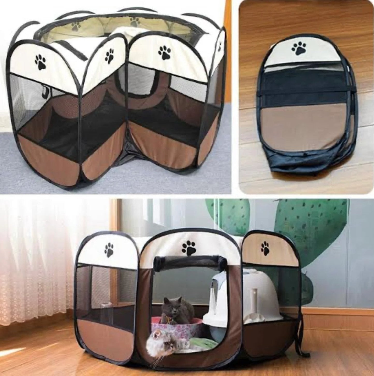 Parc portable pliable et léger pour animaux de compagnie