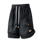 👖PROMO FLASH 50%🏙️Short Cargo Denim Ample Homme – Style Urbain, Poches Profondes, Ceinture Élastique, 3 Couleurs, Tailles M-3XL, Idéal Streetwear & Été🛹