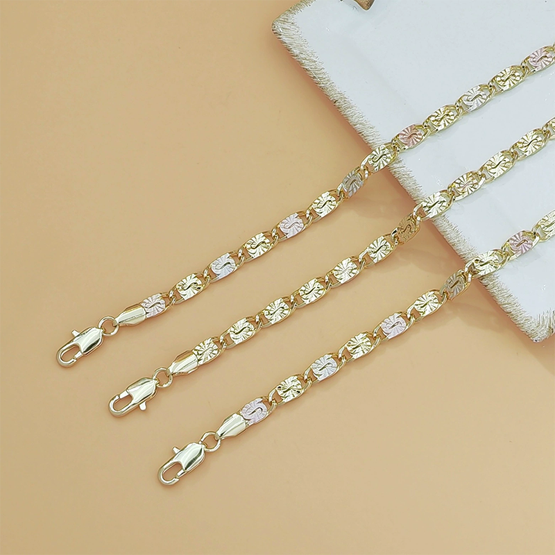 ⌚ PROMO LIMITÉE 50% DE RÉDUCTION ! 💥 Bracelet Maillons Tricolore – Or, Or Rose, Or Blanc – Look Moderne ✨