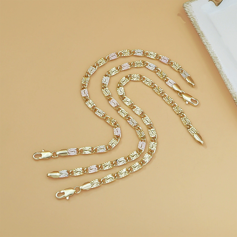 ⌚ PROMO LIMITÉE 50% DE RÉDUCTION ! 💥 Bracelet Maillons Tricolore – Or, Or Rose, Or Blanc – Look Moderne ✨