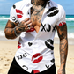 👔 PROMO LIMITÉE 50% DE RÉDUCTION ! ✨ Chemise Homme Imprimé Baisers – Léger, Infroissable, XOXO 💋