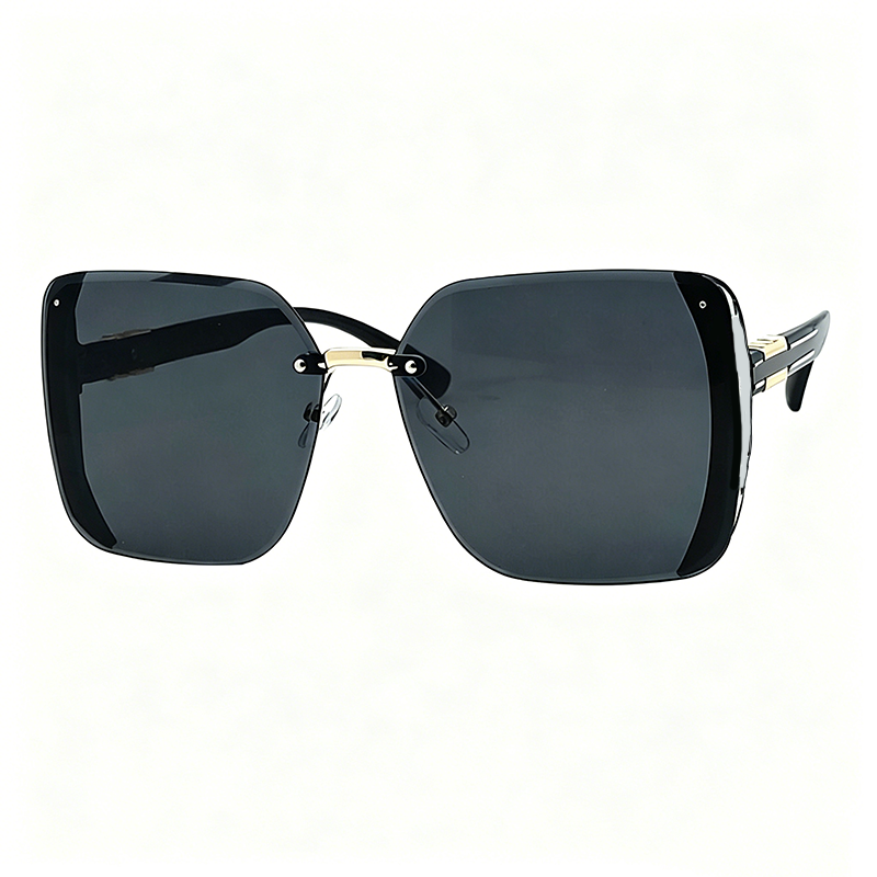 🕶️PROMO LIMITÉE 50% DE RÉDUCTION💥Lunettes Soleil Carrées Oversize Sans Monture – Verres Dégradés, Pailletés, Protection UV✨