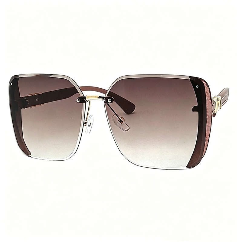 🕶️PROMO LIMITÉE 50% DE RÉDUCTION💥Lunettes Soleil Carrées Oversize Sans Monture – Verres Dégradés, Pailletés, Protection UV✨