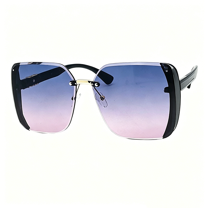 🕶️PROMO LIMITÉE 50% DE RÉDUCTION💥Lunettes Soleil Carrées Oversize Sans Monture – Verres Dégradés, Pailletés, Protection UV✨