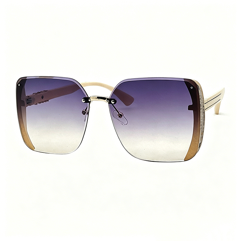 🕶️PROMO LIMITÉE 50% DE RÉDUCTION💥Lunettes Soleil Carrées Oversize Sans Monture – Verres Dégradés, Pailletés, Protection UV✨