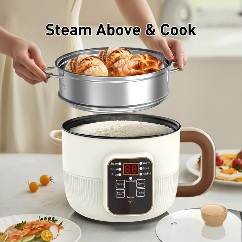 🔥🍳 PROMO FLASH -50% Jusqu'à Épuisement ! Casserole Électrique Intelligente Multifonction – 6 Modes, Minuterie, Revêtement Anti-Adhésif, Cuiseur Vapeur, 600W, Idéale Dortoir & Cuisine 🥟