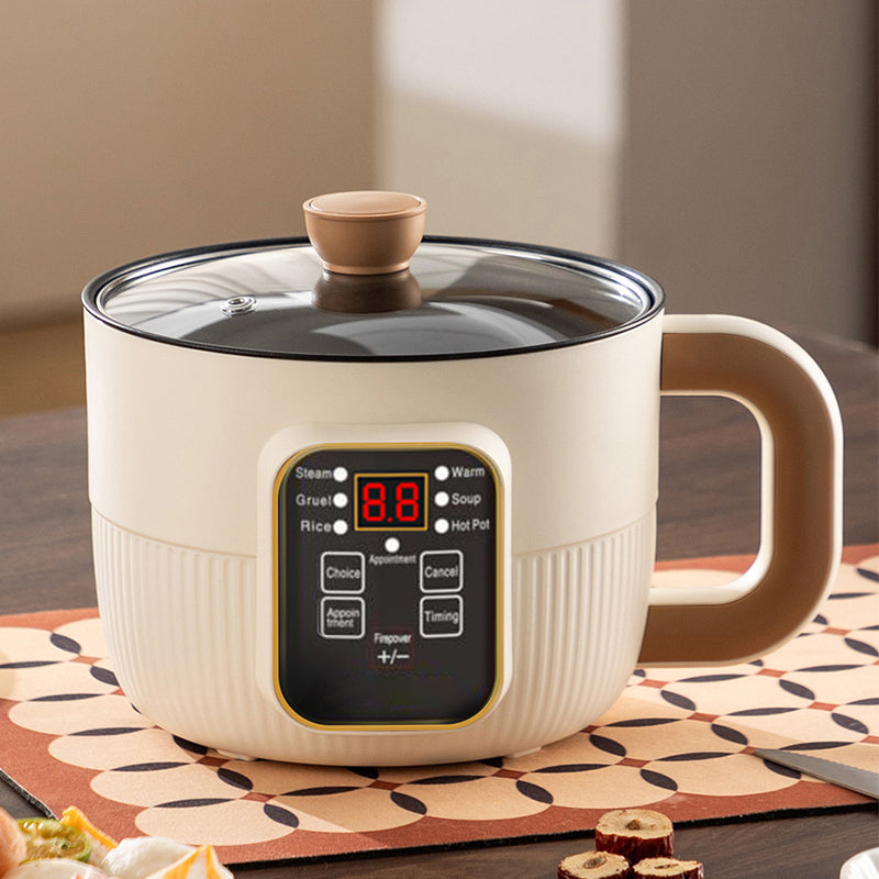 🔥🍳 PROMO FLASH -50% Jusqu'à Épuisement ! Casserole Électrique Intelligente Multifonction – 6 Modes, Minuterie, Revêtement Anti-Adhésif, Cuiseur Vapeur, 600W, Idéale Dortoir & Cuisine 🥟