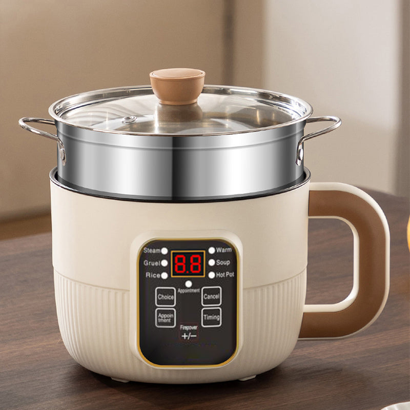 🔥🍳 PROMO FLASH -50% Jusqu'à Épuisement ! Casserole Électrique Intelligente Multifonction – 6 Modes, Minuterie, Revêtement Anti-Adhésif, Cuiseur Vapeur, 600W, Idéale Dortoir & Cuisine 🥟