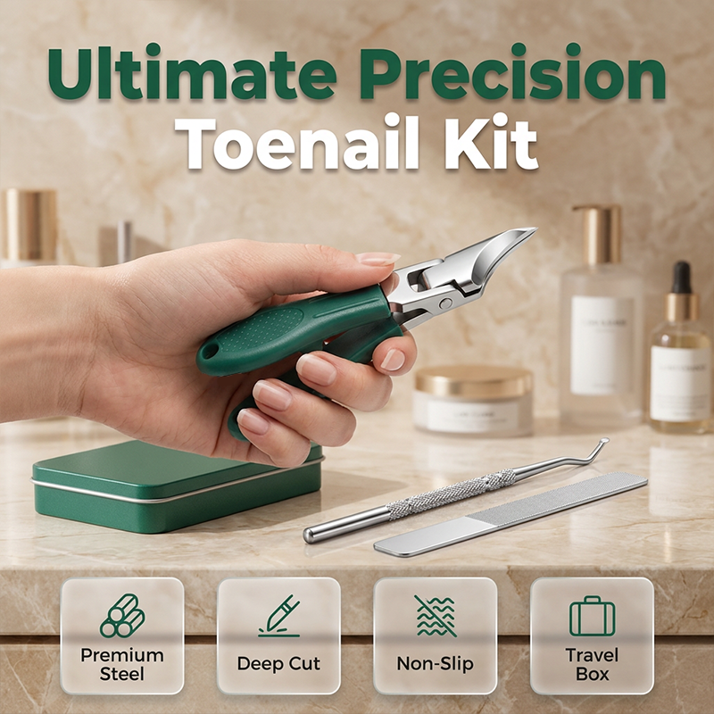 💅✂️ Kit coupe-ongles pro 3 pièces – Lames courbées et précises, soin à domicile, des outils adaptés aux mains et aux pieds pour une coupe nette, sûre et confortable 🏠✨