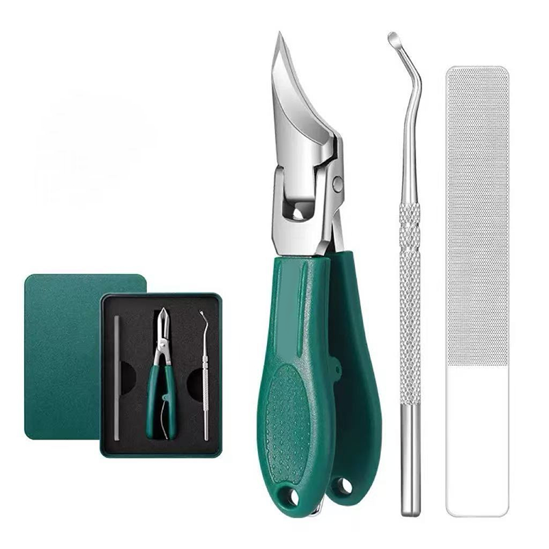 💅✂️ Kit coupe-ongles pro 3 pièces – Lames courbées et précises, soin à domicile, des outils adaptés aux mains et aux pieds pour une coupe nette, sûre et confortable 🏠✨