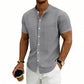 👔 50% DE RÉDUCTION 🌿 Chemise homme à manches courtes coupe ample unie – Coton respirant & coupe décontractée – Confort toute la journée – indispensable pour le travail, les week-ends ou les sorties 🧢🌸