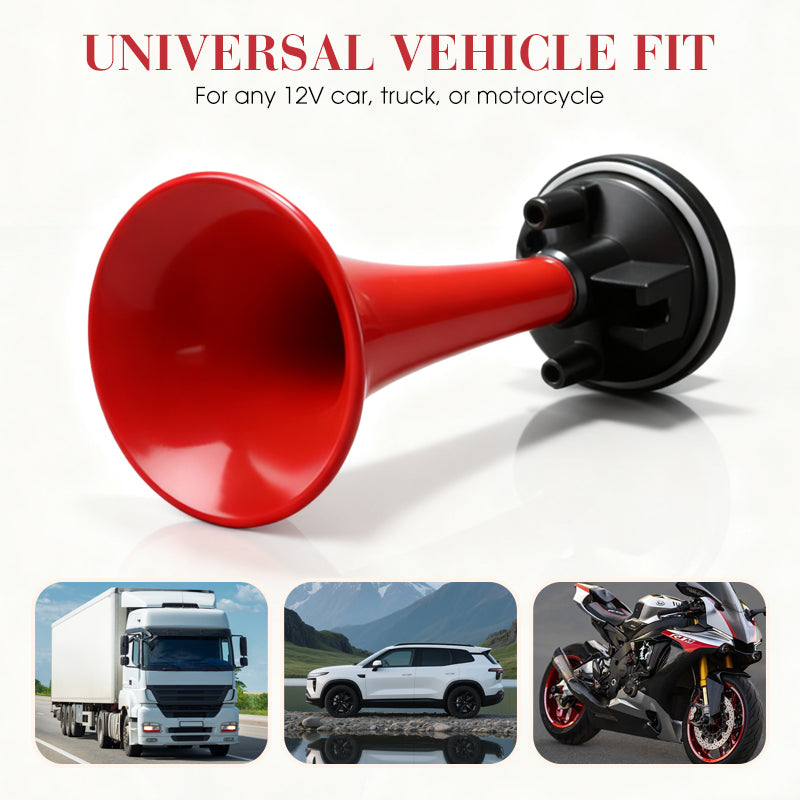 🎺 Avertisseur pneumatique double tube avec compresseur – son grave et puissant pour camion, bus, 4x4 et moto 🚛🔊