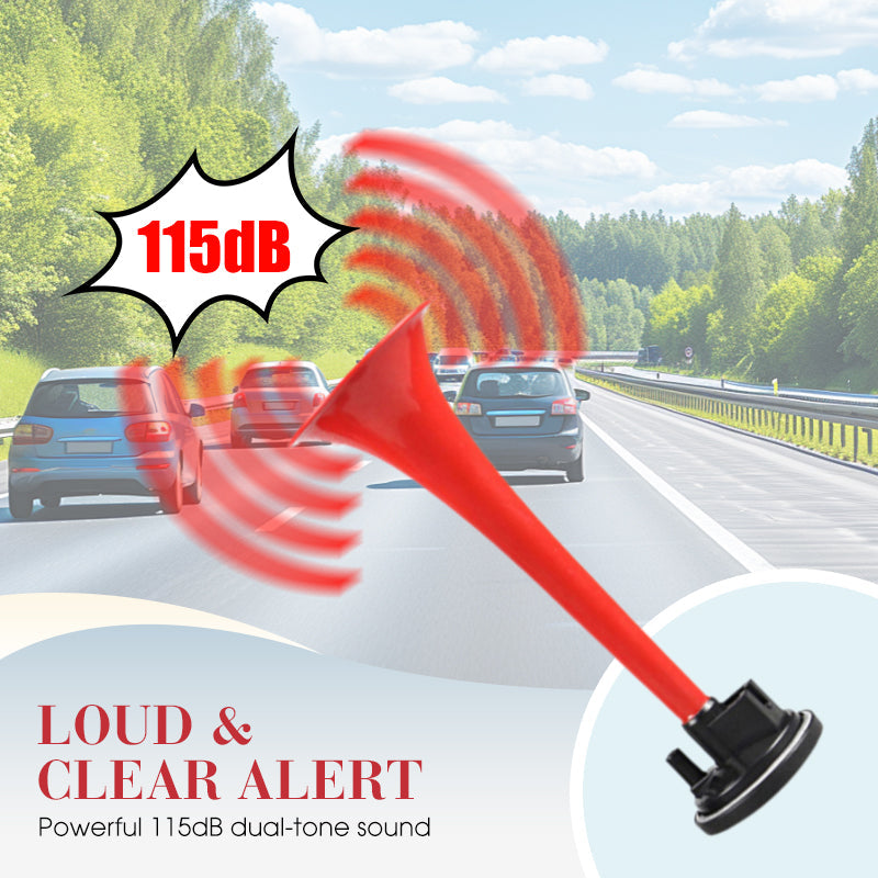 🎺 Avertisseur pneumatique double tube avec compresseur – son grave et puissant pour camion, bus, 4x4 et moto 🚛🔊