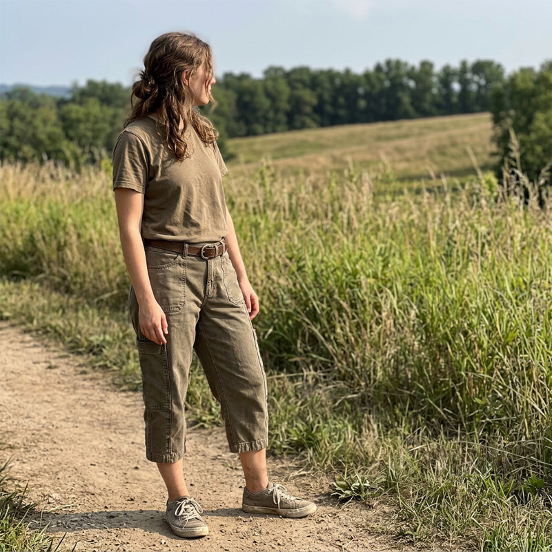 📢 Mi-saison : −50 % – ne ratez pas cette offre ! ⏰Capri cargo décontractées pour femme – pantalons 3/4 confortables avec multiples poches, parfaites pour le quotidien, les voyages et l'été ☀️