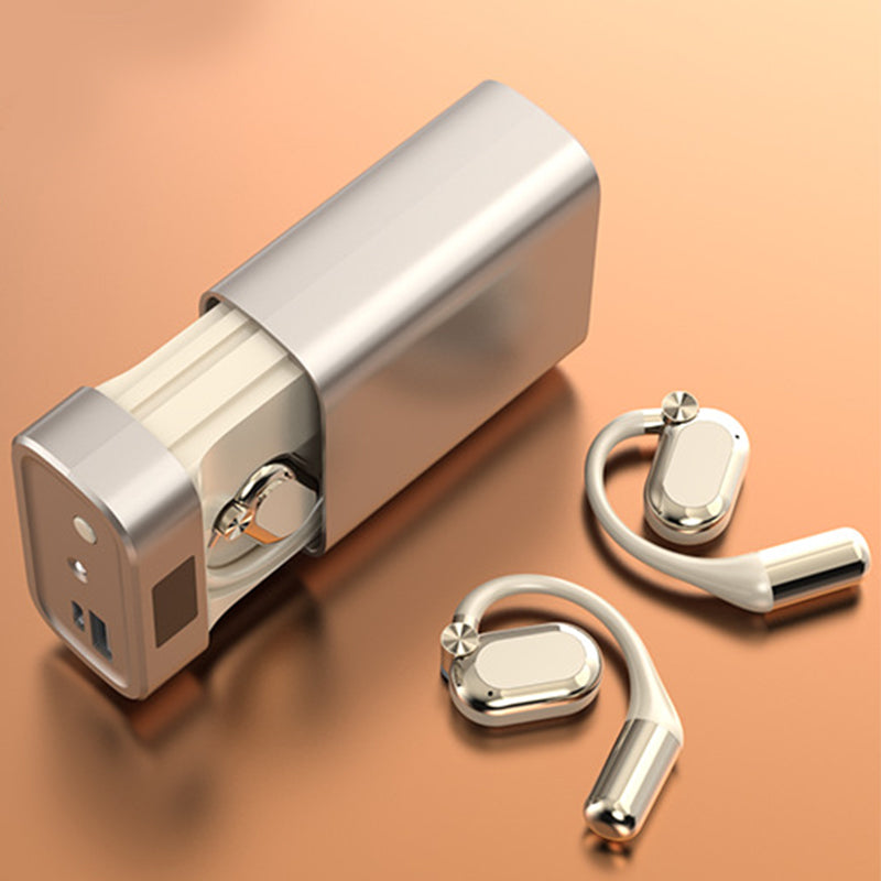 🎧 50% DE RÉDUCTION – Casques open-ear – boîtier LED lampe torche – son orienté – latence ultra-faible