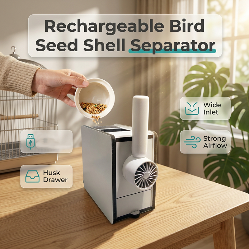 🐦 PROMO LIMITÉE -50% ! ✨ Séparateur de Coques de Graines pour Oiseaux Rechargeable – Flux d'Air, Design Compact & Construction Robuste 🌿